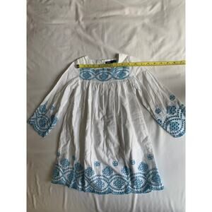 Baby Gap Toddler Girls Embroidered Dress | Size 4T | White & Blue Boho Style